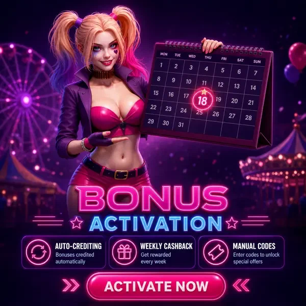 Hôtesse de carnaval présente un calendrier de code promo à Auto-Activation vs Manual Code Requirements